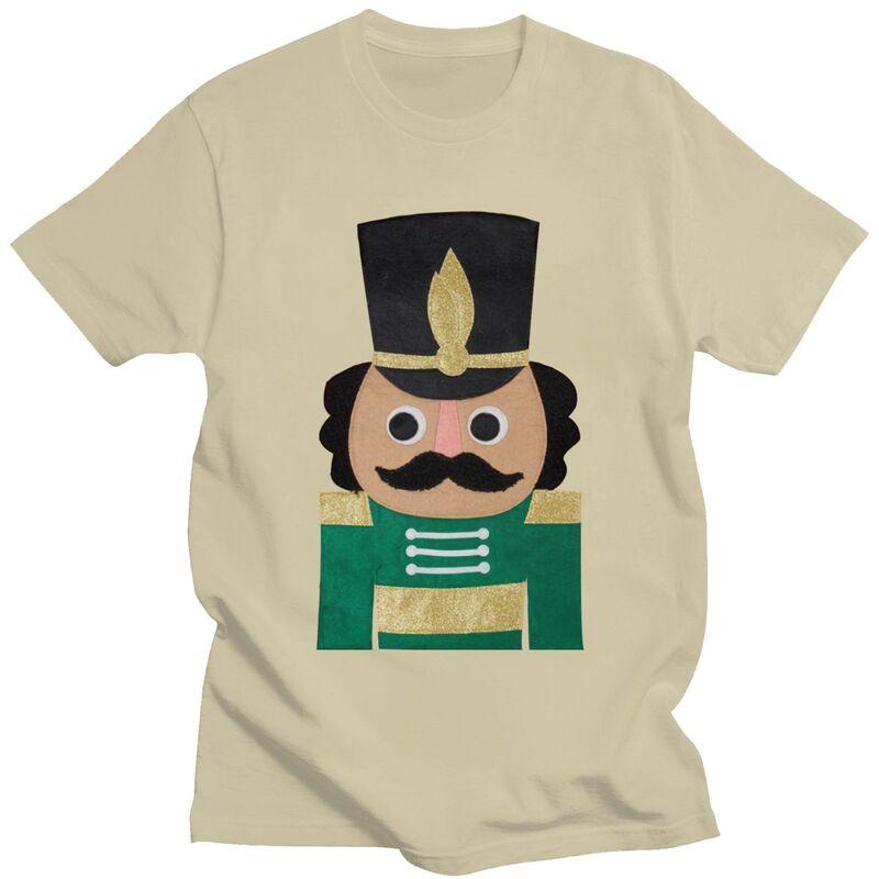 Custom Mens Christmas Nutcracker Cartoon Soldier Toy T Shirts Short Sleeve Cotton Tshirt Leisure Tees Loose Fit Clothes
