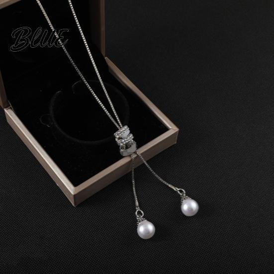 Extended Chain Necklace Adjustable Long Pendant with Extender Minimalist Alloy
