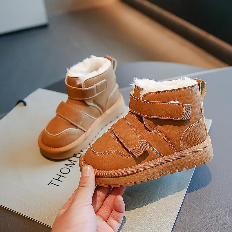 

Boys and girls shoes, children s snow boots, new autumn and winter furry boots for older children, with added fleece and thickened winter shoes 28 жёлтый