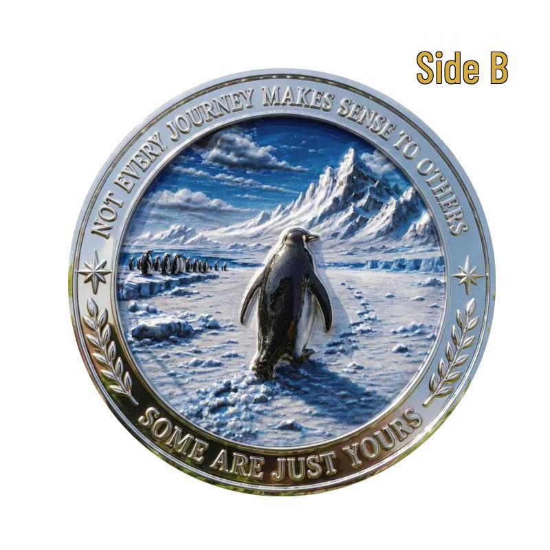 Solitary Penguin Glacier Commemorative Silver Medal