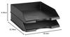 Amazon Basics Rectangular Letter Tray, Document Tray, Stackable Office Letter Tray, 34 X 25 X 6.5 Cm, Letter Size, Black