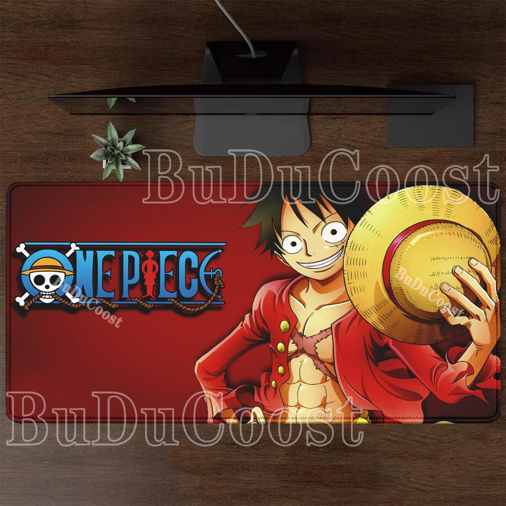 Luffy One Piece XXL Anime High-Definition Printed Computer Mouse Pad, Gaming Office Accessories, Non-Slip Desk Mat, Fast-Acting Keyboard Mouse Pad