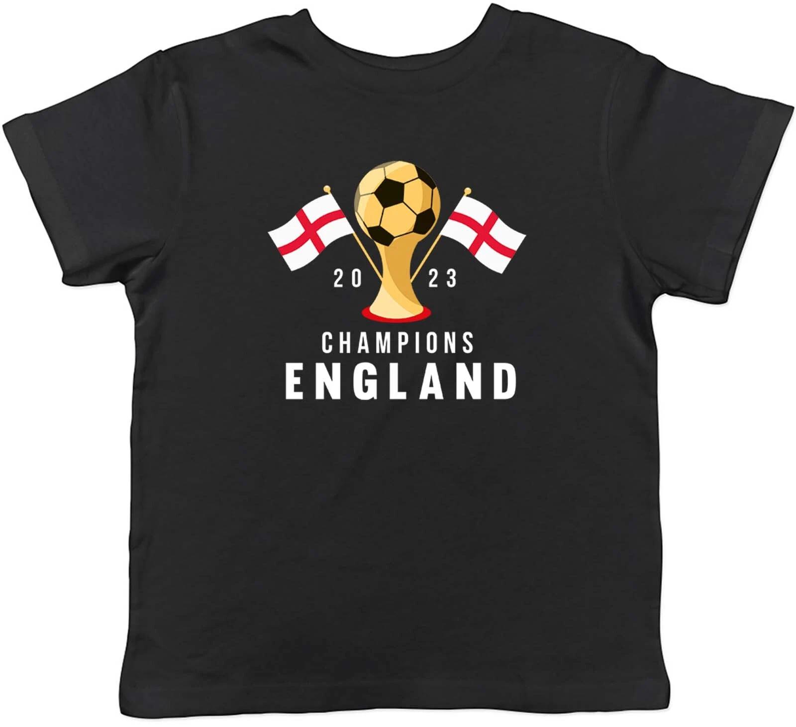 England Football Kids T-Shirt 2023 Champions Fans Supporters Children Boys Girls 130