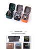 Premium PU Leather Zippered Portable Watch Box with High-End Feel