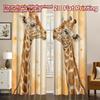 2D FLAT PRINTING 2pcs Curtains (Without Rod) Two Giraffes Kissing Popular Curtains Digital Printed Versatile 100% Polyester