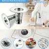 1pc Bathroom Sink Strainer - Brushed Finish, Hair Catcher with Small Tapered Bathtub Cover