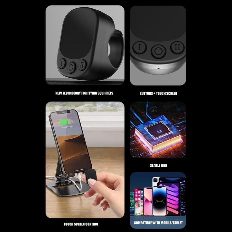 Wireless Finger Rings Remote Controls with Touchpads For HandsFree Scrolling On Phones And Pad