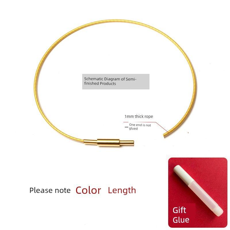 

Сверхтонкая нить из бусин 1 мм для браслета из бусин, носимый 3D жесткий золотой браслет, год рождения женщины, плетение из стальной проволоки, красная веревка 16cm Semi-finished products to send glue