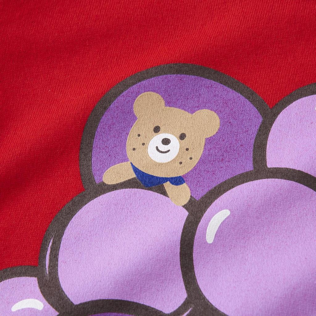 Miki House Hot Biscuits Short Sleeve T-Shirt, Boys and Girls, Baby, Children's Clothing, Red, 80cm, 72-5212-683