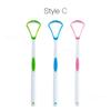 1Pc Reusable Tongue Cleaner Scraper Dual Use Oral Hygiene Toothbrush Fresh Breath Tongue Cleaning Brush