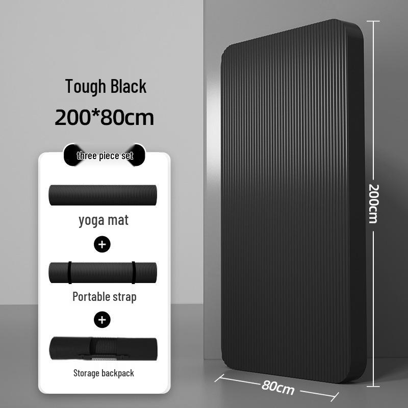 Men's Non-slip Thick Yoga Mat for Fitness and Exercise
