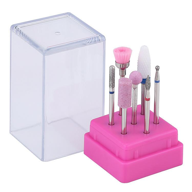 7 Nail Art Sets, Nail Art Tool Sets, Tungsten Steel Grinding Heads, Russian Pre-Processing Nail Removal Grinding Heads