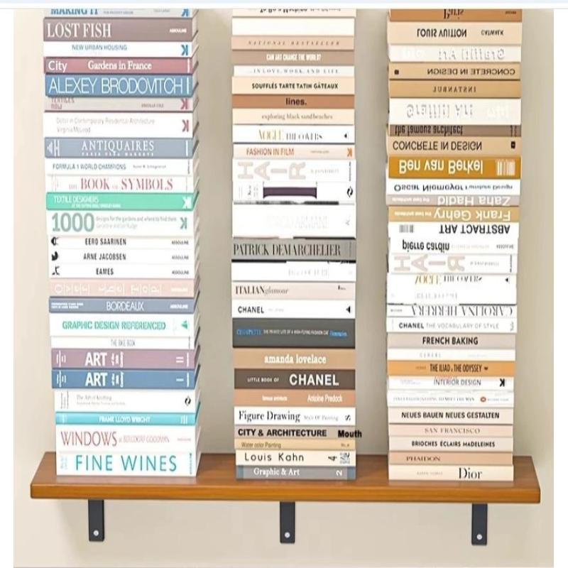 Wall Shelves Floating Wood Water Resistant-Space Saving Storage Display Rack Kitchen Bathroom