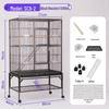 Multi-functional Cast Iron Parrot Cage: Durable Metal Bird Cage for Flock