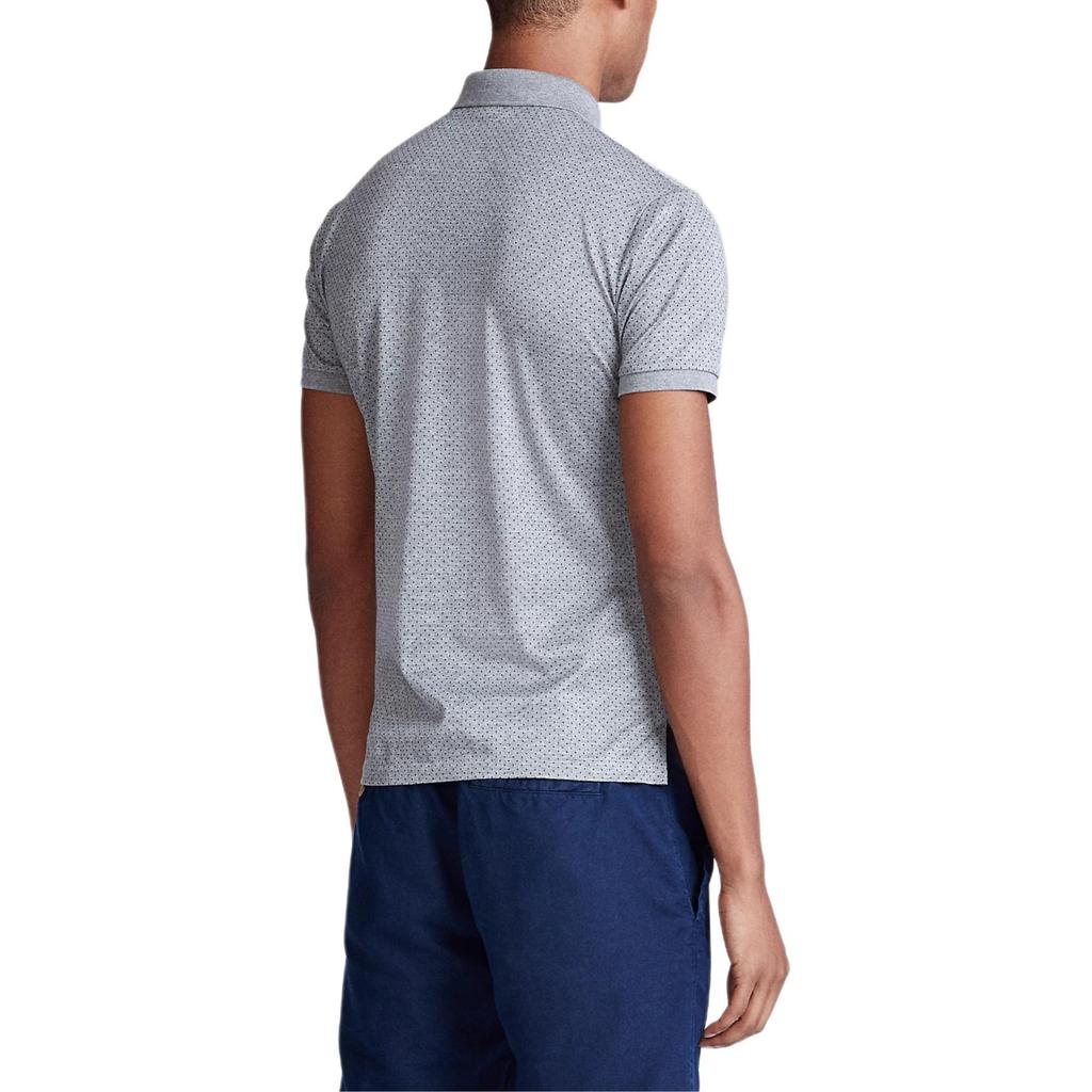 Polo Ralph Lauren Custom Slim Fit Plain Knit Polo Shirt Men Tops Gray 710790035-001