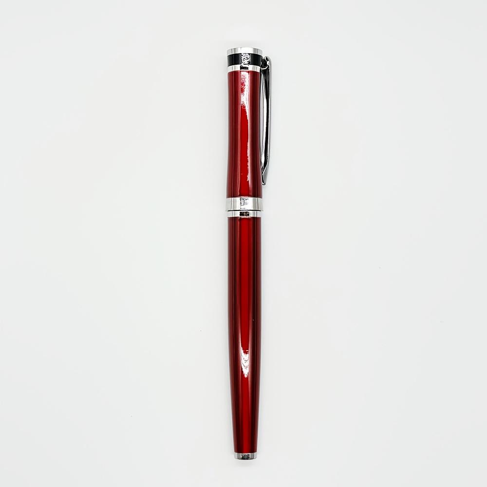 

1 шт. Металлическая ручка-шарик с подписью, подарок для компании, бизнеса, офиса, ручка для школы, для студента, нейтральная ручка, шариковая ручка, 0,5 мм, черные чернила темно-красного