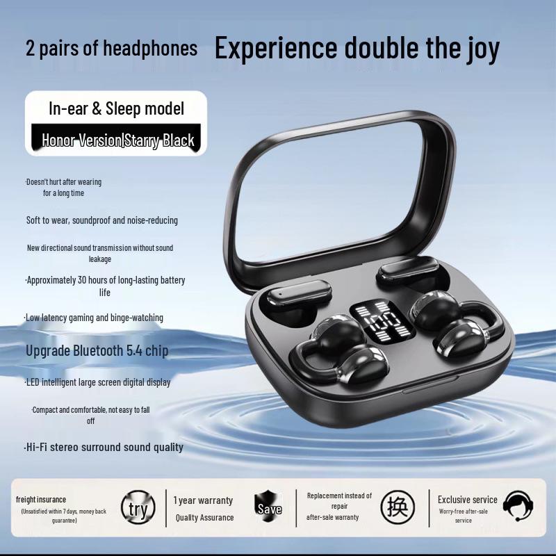 Bluetooth Twin Earphones with HD Display and Long Battery Life
