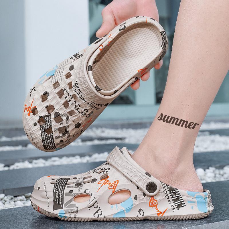 

Fashion Slippers Men s summer 2025 New Non-slip Indoor Home Fashion Waterproof Men s Shoes Thick-soled Slippers men s sandal 39 хаки