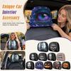 Halloween Car Headrest Cover with Scary Pattern - Printed Headrest Protector for Car Interior Decor