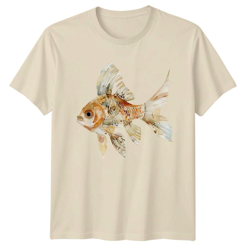 Boho Watercolor Goldfish TShirt Aquatic Wildlife Gift For Him And Her