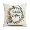 Cute Bunny And Floral Easter Cushion Covers Pattern Cushion Cover Suitable For Sofa Bedroom Car Pillow Cover