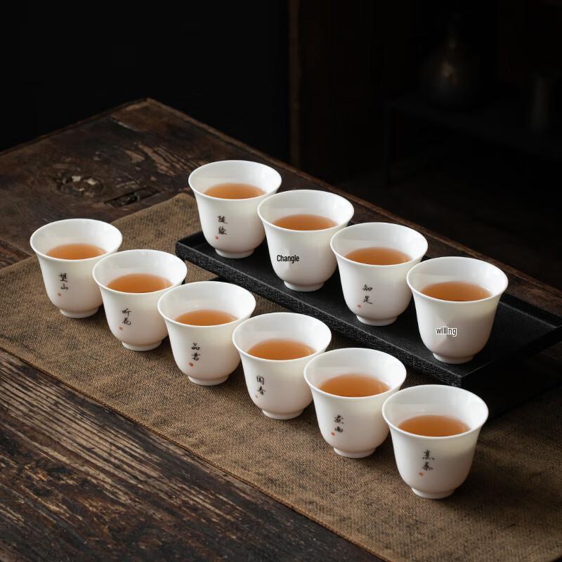 

Suss Ceramic Mutton-fat Jade White Porcelain Kung Fu Teacup Gift Set (10 pcs)