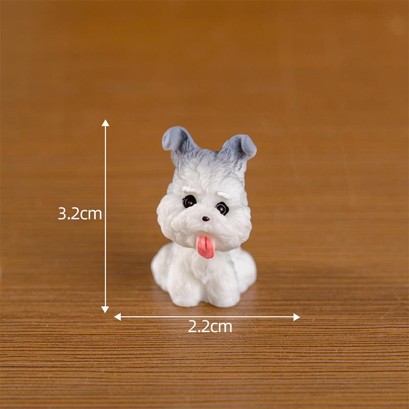 Cute Resin Mini Dog Puppy Animal Miniature Figure Home Ornament For Fairy Garden Micro Landscape Kawaii Potted Decorations