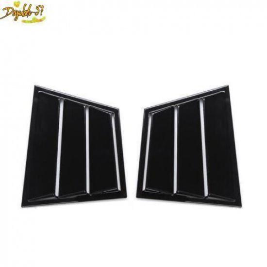 2X Glossy Black Rear Window Louver Vent Cover Trim For Mazda 6 Atenza 2014-