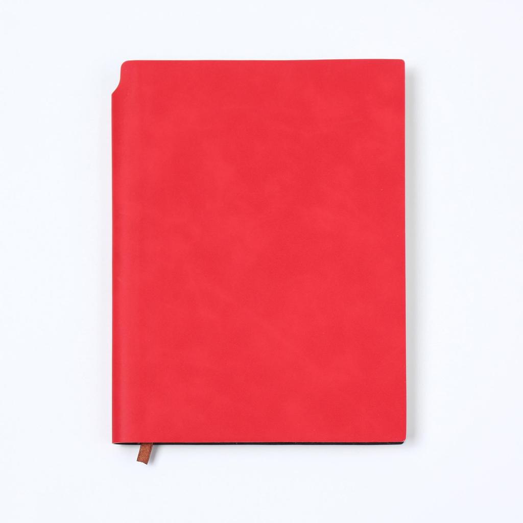 A5 Suede Sheepskin Notebook with Custom Gold & Silver Logo Hot Stamping for Business Meetings