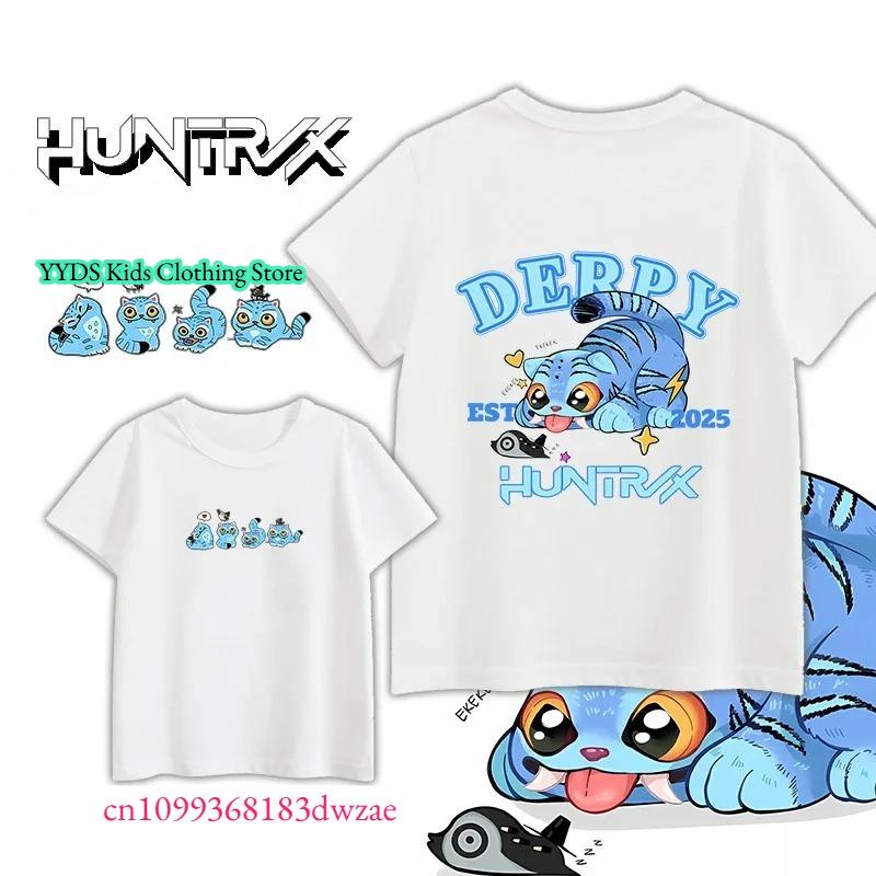 2026 Huntrix Kpop Demon Hunters T-Shirt for Boys Girls Fans Gift Summer O Neck Short Sleeve Tees Fashion Kids T-shirt polyester