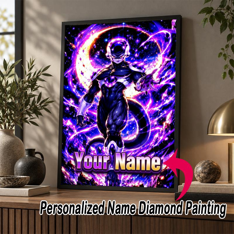 Personalized Frieza Diamond Art Custom Name 5D Diamond Painting Full Drill DIY Craft