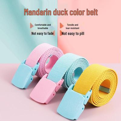 Canvasgürtel im koreanischen Stil mit Farbblockdesign für Studenten, Jugendliche und Outdoor-Aktivitäten