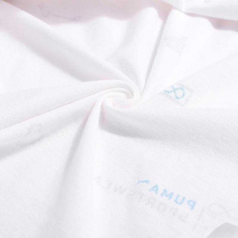 Puma Digit Print Tee Women Tops White 531284-02