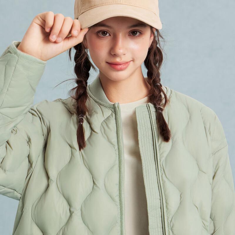 Deesha Teen Girls' Gourd Quilted Baseball Collar Down Jacket