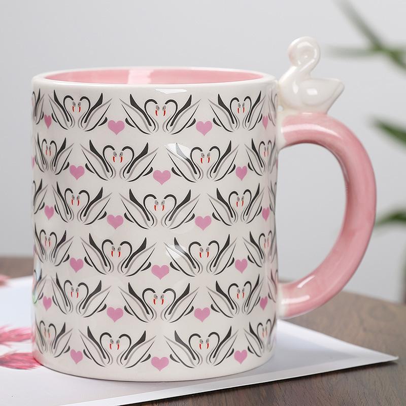 

Ceramic Cup Mug Water Cup Fox Cup Swan Cup Whale Cup 301-400ml