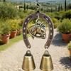 Metal Horseshoe Wind Chime Garden Ornament Wind Chime For Outdoor Space Garden Decoration Decorative Installation