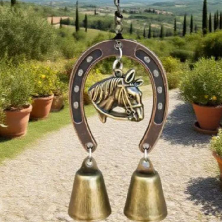 Metal Horseshoe Wind Chime Garden Ornament Wind Chime For Outdoor Space Garden Decoration Decorative Installation