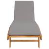 Sun Lounger Brown and Light Grey Polyester
