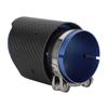 Fibra de Carbono Entrada 80mm Salida 101mm Cola Garganta Lados Rectos Mate Punta de Tubo de Escape Apto para Mazda CX5 CX4(azul )