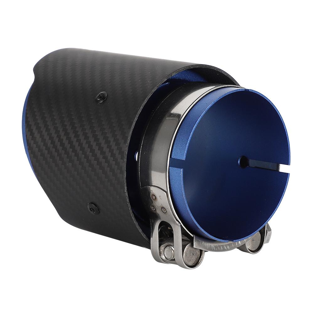 

Насадка на выхлопную трубу из углеволокна, вход 80 мм, выход 101 мм, прямая, матовая, подходит для Mazda CX5 CX4(синий ) синий