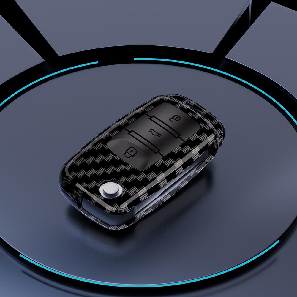 

Abs Carbon Fiber Car Key Case Cover For Vw Volkswagen Polo Tiguan Passat B5 B6 B7 Golf 4 5 6 Mk6 Jetta Lavida Skoda Octavia Seat