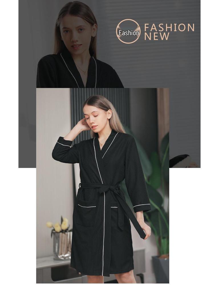 2025 Four Seasons Waffle-Style Couple Bathrobe – European & American Design