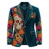 Men's Corduroy Business Casual Suit Jacket with Print