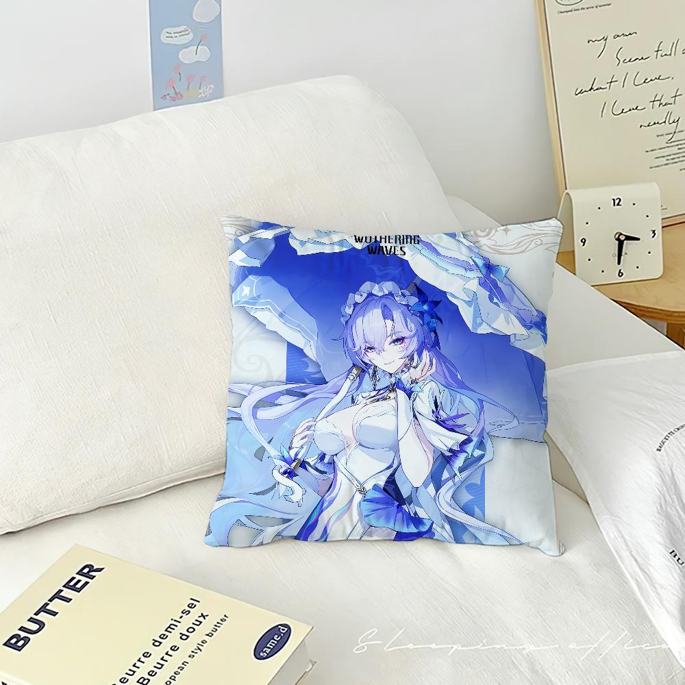 Game Wuthering Waves Cantarella cushion cover Sofa Living Room Bedroom Headboard Backrest Cushion Square Cushion Nap Time Pillow