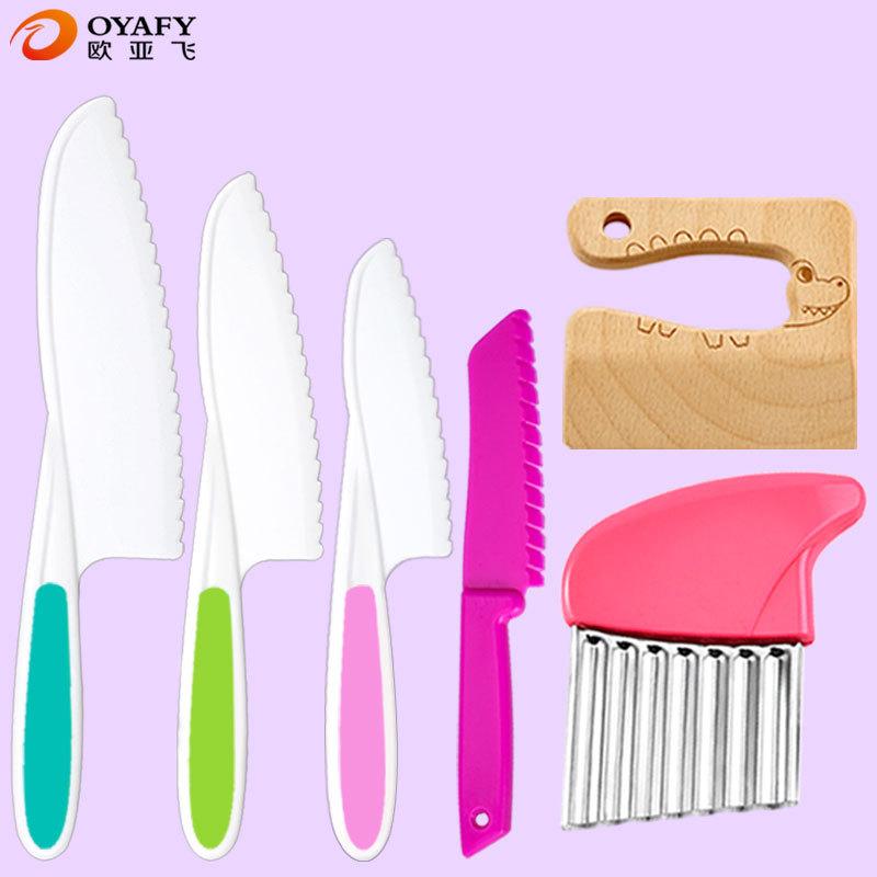 Dětský plastový nůž na ovoce nůž na krájení zeleniny pro rané učení nůž na loupání melounů a ovoce