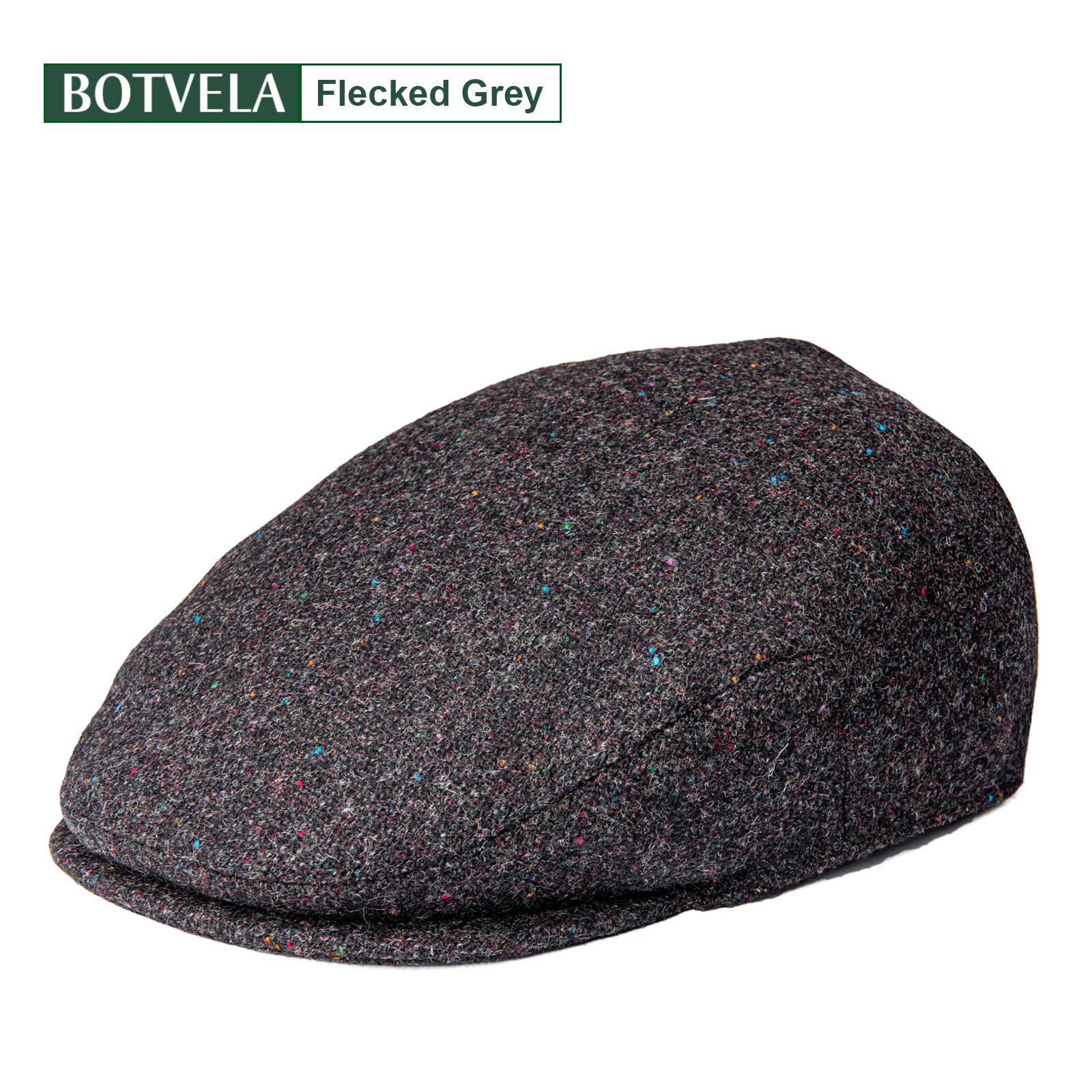 Botvela Grote Maat 100% Wol Ivy Pet XL Heren Platte Petten Tweed Scally Hoed Bunnet Paddy Dai Kaasschaaf Newsboy Pet Rijpetten 62-63cm gray