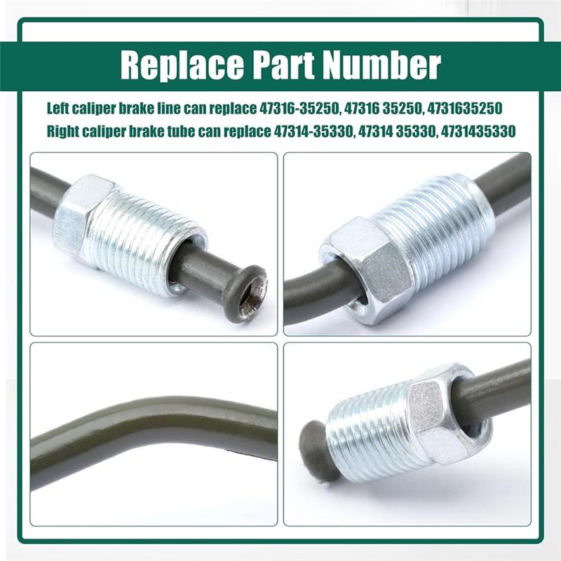 A80X-1 Pair 47316-35250 47314-35330 Left And Right Front Brake Line Hose For Toyota 4Runner 1996-2002 как