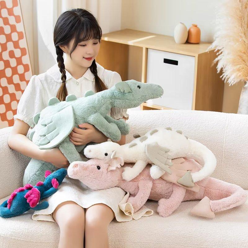 Cute Long Strips of Flying Dragon Doll Plush Toys Children's Sleeping Pillow Dolls Boys and Girls Gifts Rag Dolls