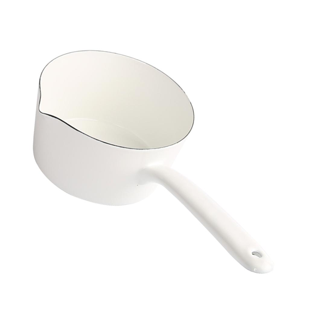 Pentola da cucina smaltata per latte 1-1,1L Universale Manico per pentola per preparazione di salse, zuppe, porridge