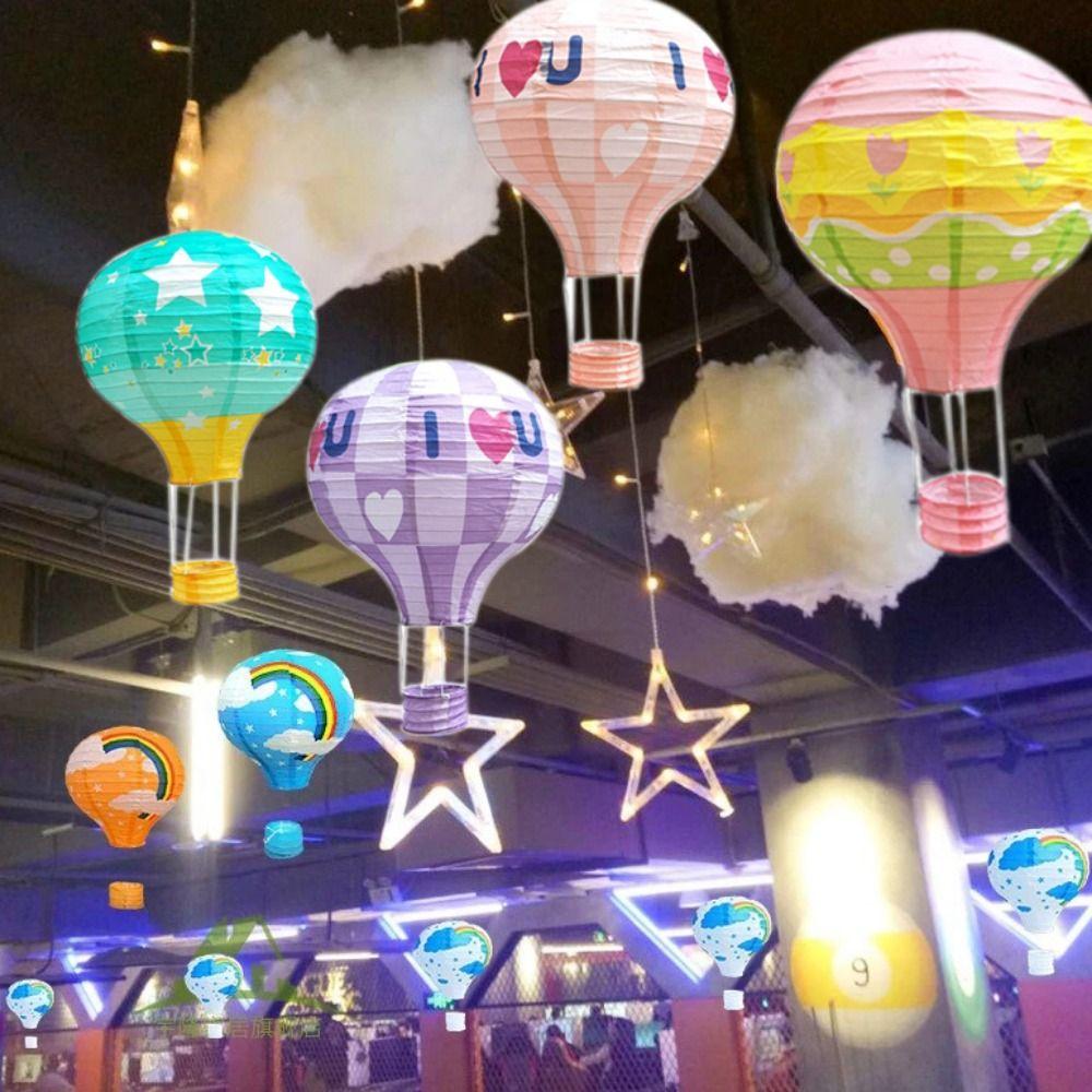 Handmade Paper Lantern DIY Festival Lantern Creative Air Balloon Lantern for Party